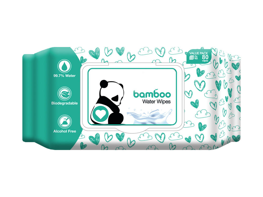 100% Bamboo Fibers Soft Baby Wipes